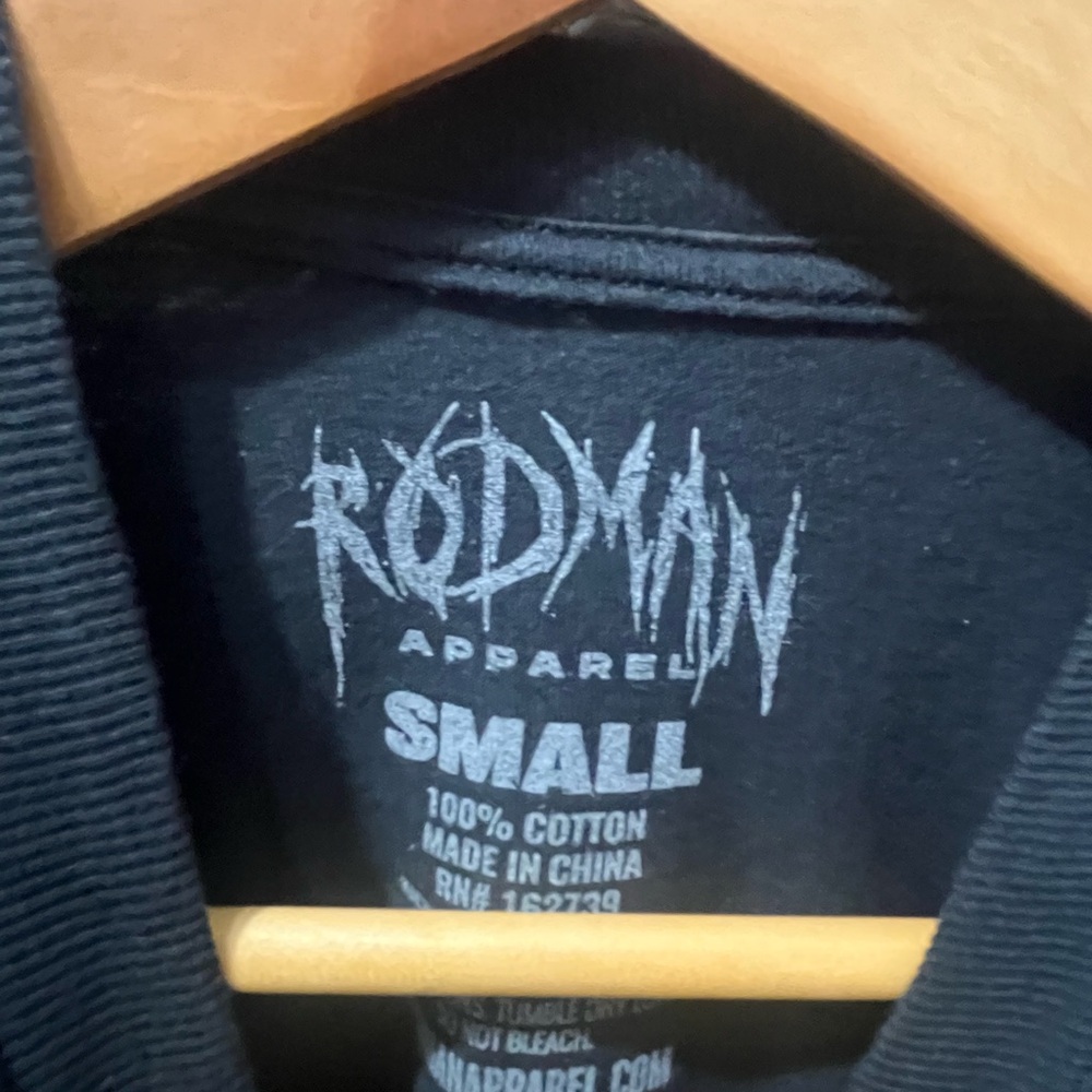 Dennis Rodman Graphic T-Shirt Rodman Apparel Men’s Small Black - Picture 3 of 3